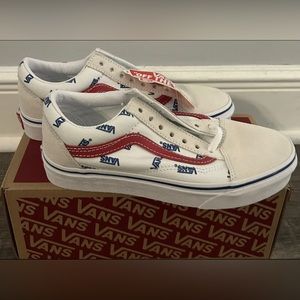 VANS Old Skool Classic Logo True White Women’s 5.5 Men’s 4.0 VN0A3WKT9M9 New